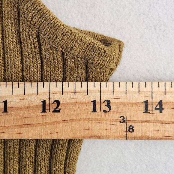 Madewell Tilney Ribbed Knit Sweater Tank Spiced Olive Sz M Stretchy Earthy Chic - Picture 7 of 10